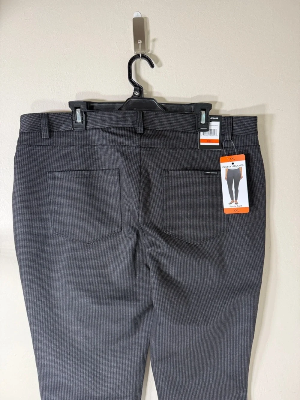 DKNY Men's Dark Charcoal Slim Dress Chinos